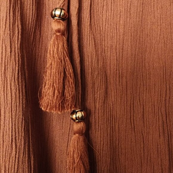 Embroidered Tunic Dress Top Blouse Arla Embroidery Size 26 28 (3X) Amber Boho - Picture 8 of 12